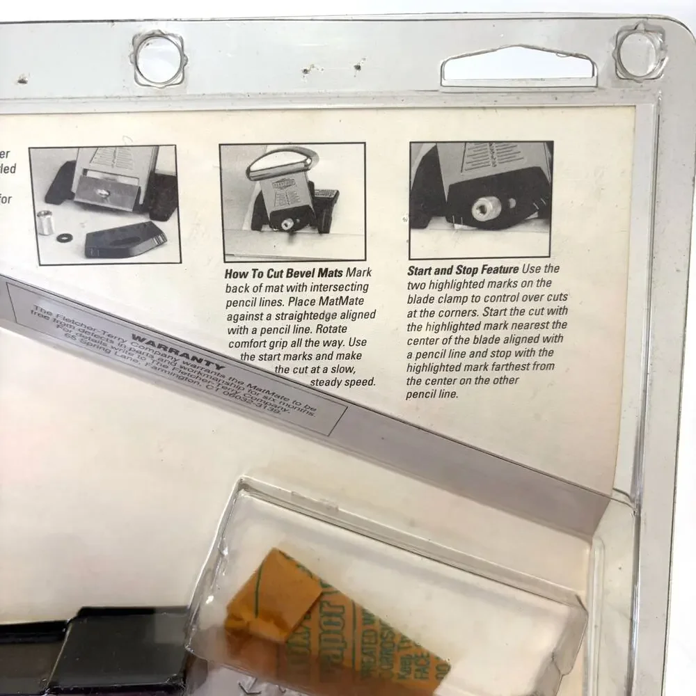 Vintage Fletcher MatMate 04-911 Bevel Mat Cutter NOS Picture Framing Tool USA